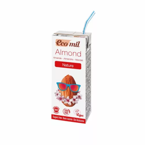 Ecomil bio mandulaital hozzáadott édesítő nélkül 200 ml - Bio és natúr élelmiszerek