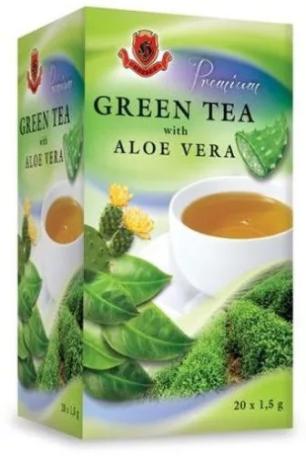 Herbex prémium tea zöldtea aloe verával 20x1,5g 30 g - Bio és natúr étrendkiegészítők