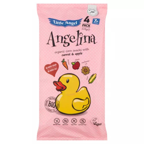 Angelina bio kukoricás snack 4x15 g 60 g - Bio és natúr élelmiszerek