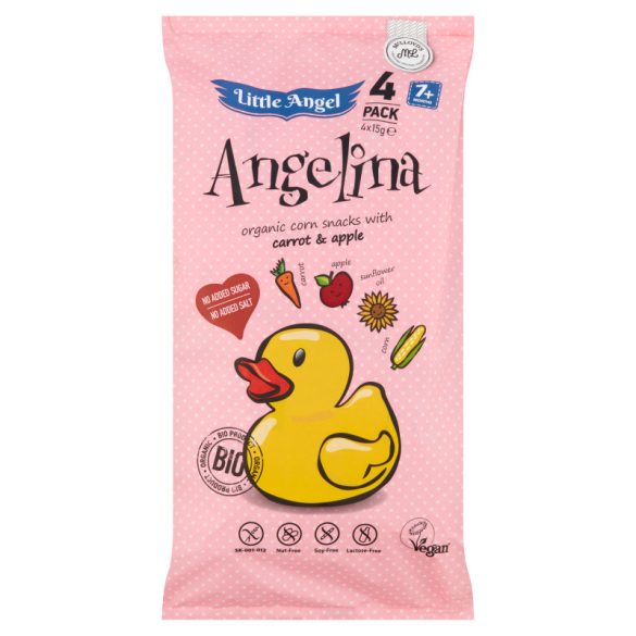 Angelina bio kukoricás snack 4x15 g 60 g