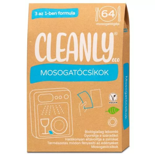 Cleanly eco mosogatócsíkok 3 az 1-ben formula 64 db - 