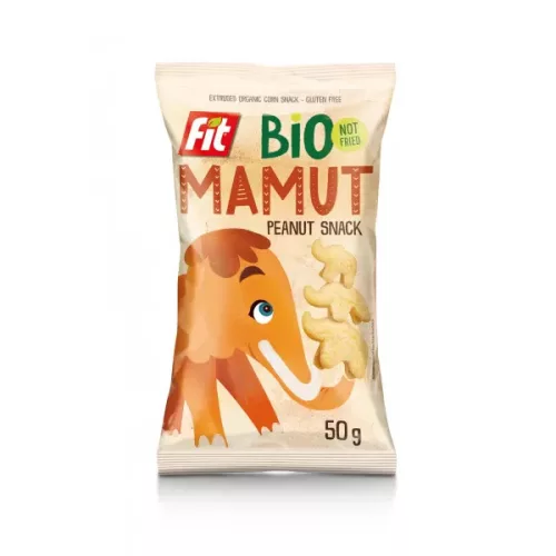 Fit bio mamut extrudált gluténmentes snack mogyoró ízű 50 g - Bio és natúr élelmiszerek