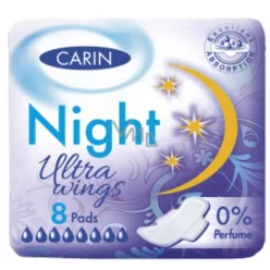 Carin ultra night ultravékony szárnyas intimbetét 8 db - Bio és natúr kozmetikumok