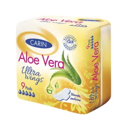 Carin ultra aloe vera ultravékony szárnyas intimbetét 9 db - Bio és natúr kozmetikumok