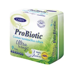 Carin probiotic ultravékony szárnyas intimbetét 9 db - Bio és natúr kozmetikumok