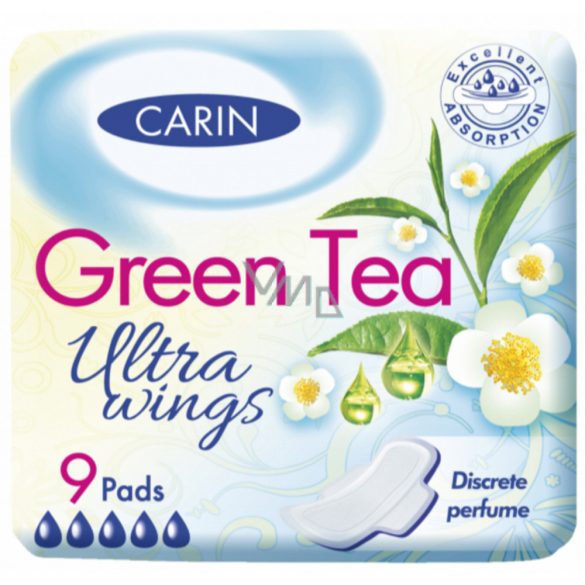 Carin ultra green tea ultravékony szárnyas intimbetét 9 db