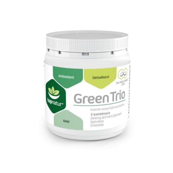 Topnatur Green Trio Chlorella-Spirulina-Zöldárpa Tabletta 540Db