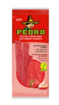 Pedro strawberry belt gumicukor vegán 80 g - Bio és natúr élelmiszerek