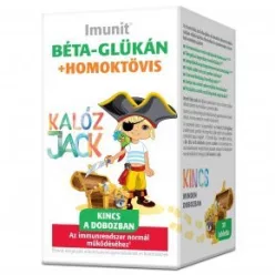 Imunit kalóz jack béta-glükán homoktövis tabletta szamóca ízű 30 db - Bio és natúr étrendkiegészítők