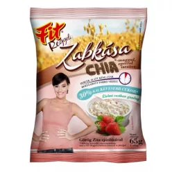 Fit reggeli zabkása chia maggal és eperrel 65 g - Bio és natúr élelmiszerek