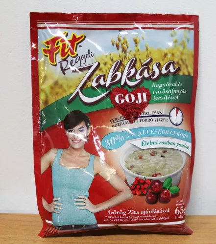 Fit reggeli zabkása goji bogyóval 65 g - Bio és natúr élelmiszerek