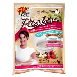 Fit reggeli rizskása inulinnal szárított eper darabok vanília 60 g - Bio és natúr élelmiszerek