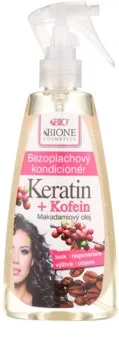 Bione cosmetics keratin+koffein+makadámiamagolaj öblítés nélküli kondícionáló spray 260 ml - Bio és natúr kozmetikumok