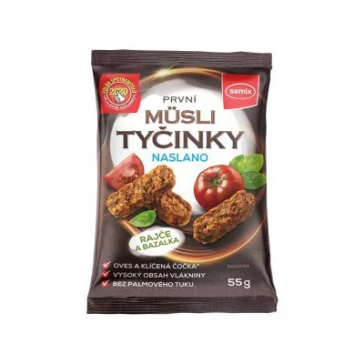 Semix gluténmentes müzli snackek paradicsom-bazsalikom 55 g - Bio és natúr élelmiszerek
