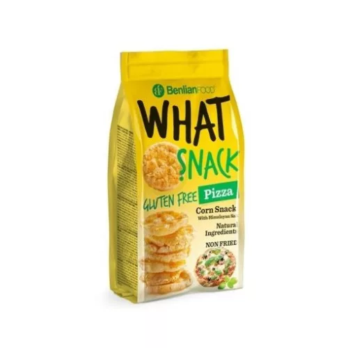 Benlian What snack gluténmentes puff. kukorica pizzás 50 g - Bio és natúr élelmiszerek