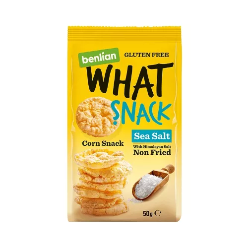 Benlian What snack gluténmentes puff. kukorica tengeri sós 50 g