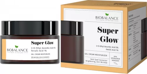 Biobalance hidratáló gélkrém arcra szuper ragyogást fokozó c-vitaminnal és ferulinsavval 50 ml - Bio és natúr kozmetikumok