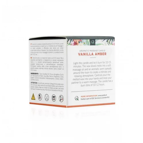 Exotiq Vanilla Amber - masszázsgyertya (60 g) - Bio és natúr intim termékek