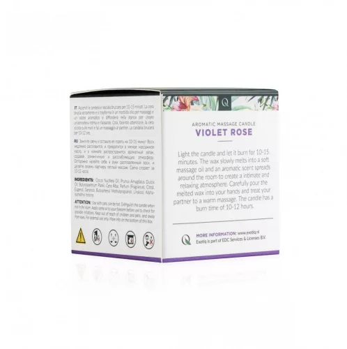 Exotiq Violet Rose - masszázsgyertya (60 g) - Bio és natúr intim termékek
