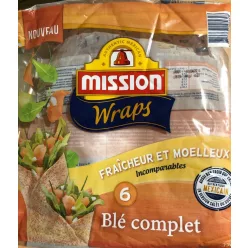 Mission teljeskiőrlésű wrap 370 g - Bio és natúr élelmiszerek