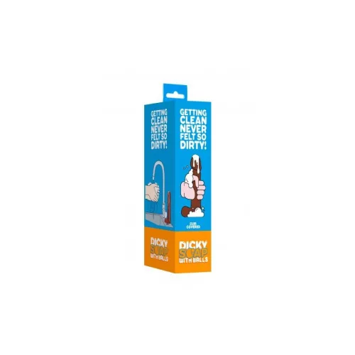 Dicky Cum - szappan pénisz herékkel - barna (250g) - Bio és natúr intim termékek