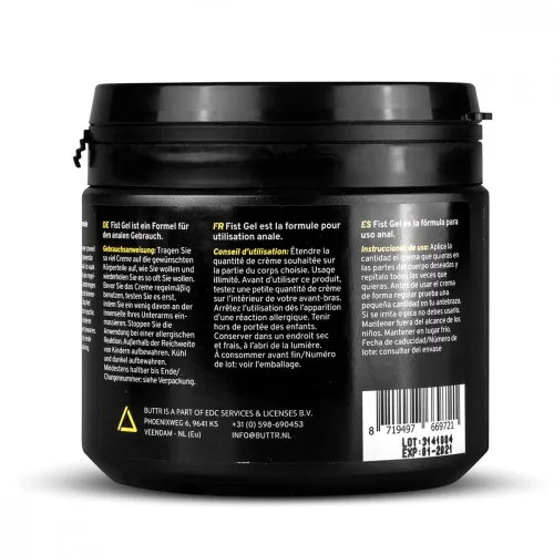 BUTTR Fist Gel - öklöző, vízbázisú síkosító gél (500 ml) - Bio és natúr intim termékek