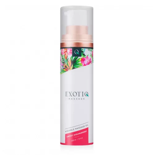 Exotiq - illatos masszázsolaj - eper (100ml) - Bio és natúr intim termékek
