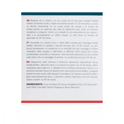 Exotiq Vanilla Amber - masszázsgyertya (200 g) - Bio és natúr intim termékek