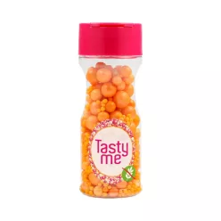 Tasty Me gluténmentes cukorgyöngy tortadekor mix narancssárga 70 g – Sütési segédanyag
