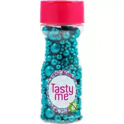 Tasty Me gluténmentes metallic pearls tortadekor mix türkiz 75 g – Sütési segédanyag