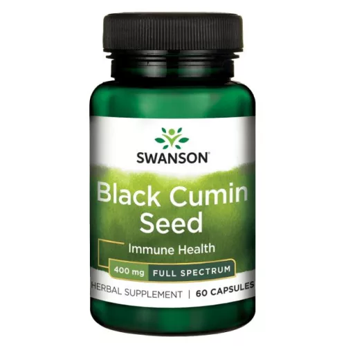 SWANSON Feketeköménymag kapszula 60 db / 400 mg - Bio és natúr étrendkiegészítők