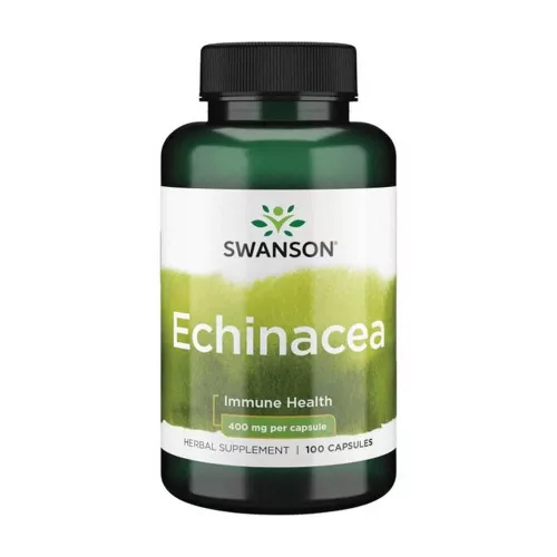 SWANSON Echinacea 400 mg / 100 kapszula - Bio és natúr étrendkiegészítők