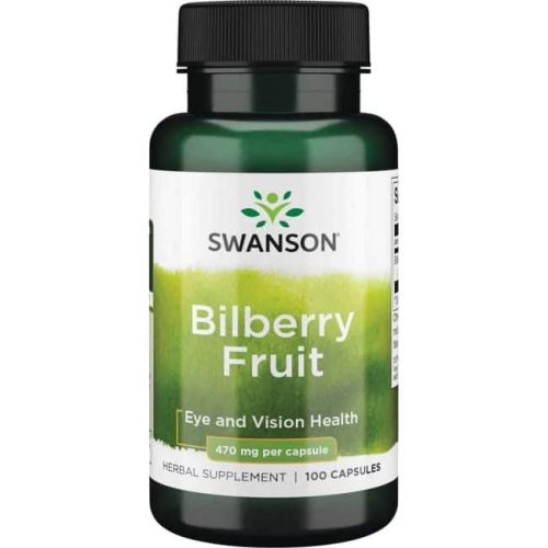 SWANSON  BILBERRY FRUIT Fekete áfonya gyümölcs 470 mg/100 db - Bio és natúr étrendkiegészítők