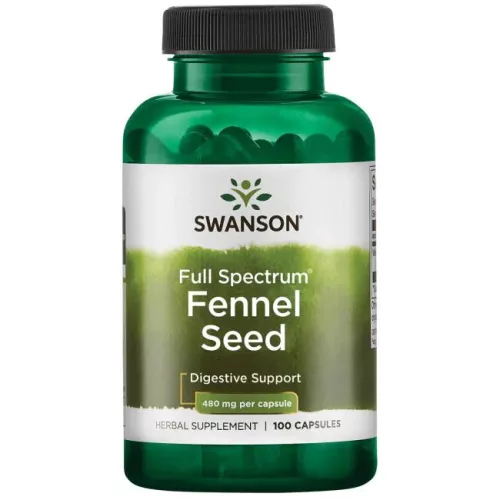 SWANSON  FENNEL SEED Édeskömény mag kapszula 480 mg/100 db - Bio és natúr étrendkiegészítők