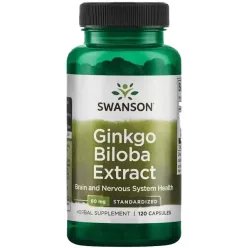 SWANSON Ginkgo Biloba 120mg/100db - Bio és natúr étrendkiegészítők