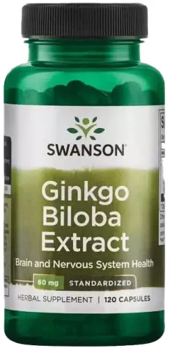 SWANSON Ginkgo Biloba 120mg/100db - Bio és natúr étrendkiegészítők