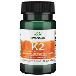   SWANSON K2 vitamin (Menakinon-7) 100 mcg / 30 db lágyzselatin kapszula