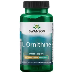 SWANSON  L-ORNITHINE  500 mg/60 db - Bio és natúr étrendkiegészítők