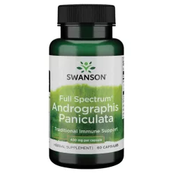 SWANSON Andrographis paniculata 400 mg / 60 db kapszula - Bio és natúr étrendkiegészítők