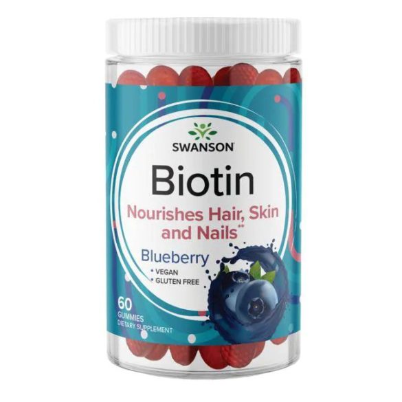 Swanson BIOTIN  BLUEBERRY vegan, mentes 60 db 2500 mcg