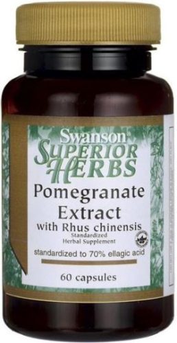 SWANSON Gránátalma kivonat 250 mg / 60 kapszula - Bio és natúr étrendkiegészítők