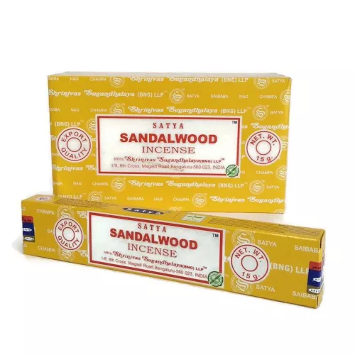 Satya füstölő pálcás sandalwood 15 g - Aromaterápiához és természetes wellnesshez