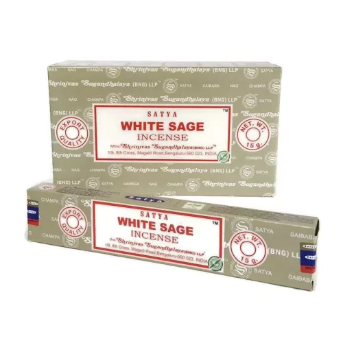 Satya füstölő pálcás white sage 15 g - Aromaterápiához és természetes wellnesshez