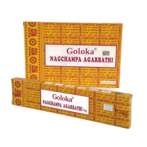 Goloka füstölő pálcás nagchampa agarbathi 15 g - Aromaterápiához és természetes wellnesshez