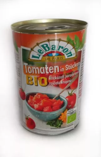 Le baron bio kockázott paradicsom 400 g - 