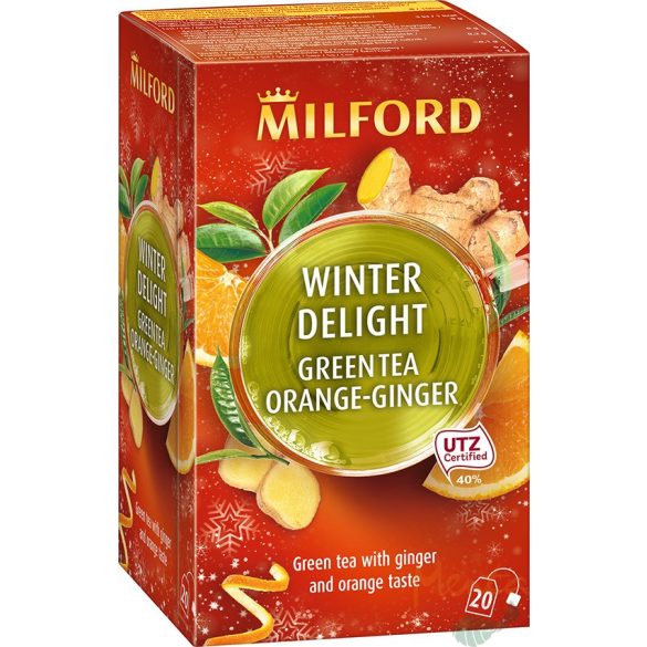 Milford winter delight zöld tea gyömbér-narancs 20x1,75 g