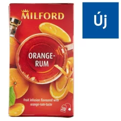 Milford narancs-rum ízű gyümölcstea 20x2,5g 50 g - Bio és natúr élelmiszerek