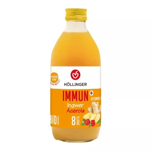 Höllinger BIO Immun+ Shot gyömbér-acerola 330ml - 