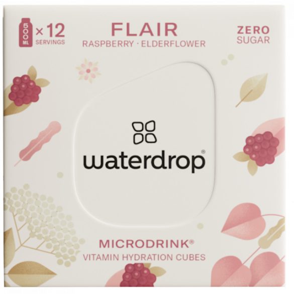 Waterdrop microdrink flair málna, bodzavirág, hársfavirág ízesítéssel 12 db