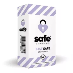 SAFE Just Safe - standard, vaníliás óvszer (10db) - Bio és natúr intim termékek